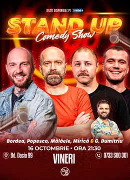 Stand-up Comedy cu Bordea, Popesco, Mălăele, Mirică - Gabi Dumitriu la Club 99