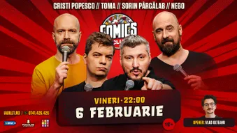 Stand-up cu Cristi Popesco, Toma, Sorin Pârcălab și Nego la ComicsClub!