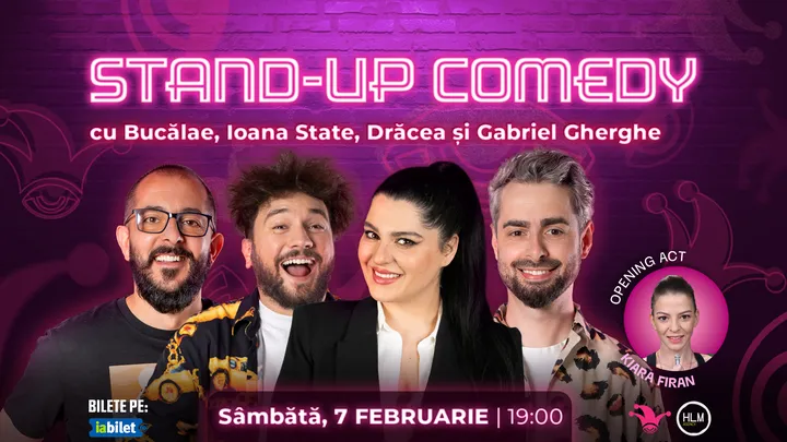 The Fool: Stand-up comedy cu Bucălae, Ioana State, Drăcea și Gabriel Gherghe