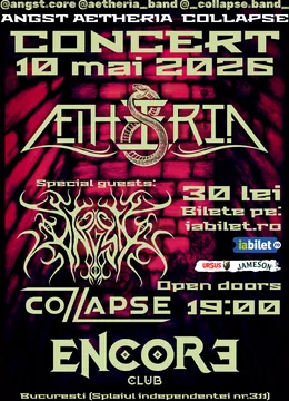 Concert Angst x Aetheria x Collapse live in Encore Club