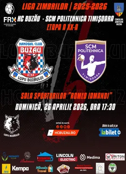 Buzău: Handbal | HC Buzău – SCM Politehnica Timișoara