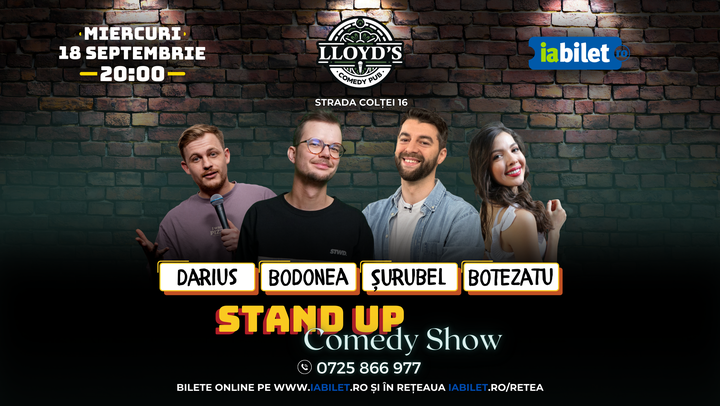 Stand-up Comedy cu Bodonea, Şurubel, Botezatu & Darius