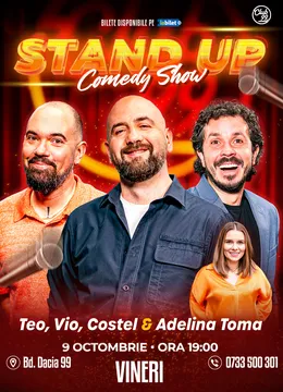 Stand-up Comedy cu Teo, Vio, Costel - Adelina Toma la Club 99 | Show 1