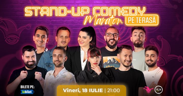 The Fool: Stand-up Comedy Maraton pe terasă cu: Ioana State, Mane Voicu, Gherghe, Cîrje, Florin, Dobrotă, Teodora Nedelcu, Geo Adrian, Claudiu Popa și George Dumitru