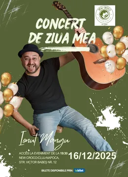 Cluj-Napoca: Live music - Ionut Mangu - " Concert de ziua mea "