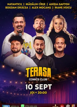 Stand-up cu Natanticu, Drăcea, Anisia, Cîrje, Alex Mocanu și Mane Voicu pe Terasa ComicsClub!