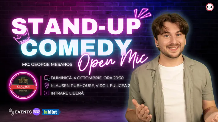 Cluj-Napoca: Stand-up Comedy Open-Mic cu George Mesaroș