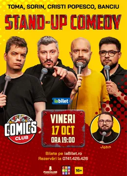 Stand-up cu Cristi Popesco, Toma, Sorin și Banciu la ComicsClub!