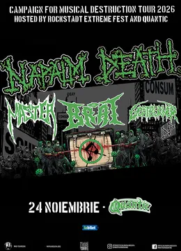 NAPALM DEATH, Master, Brat, Goatburner - Quantic
