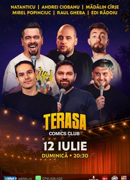 Stand-up cu Natanticu, Ciobanu, Cîrje, Mirel, Raul Gheba și Edi Rădoiu pe Terasa ComicsClub!