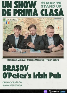 Brașov: Un Show de Primă Clasă | Stand-up Comedy cu Beniamin Vatavu, George Mesaroș și Traian Dobra