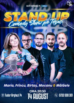 Stand Up Comedy cu Maria Popovici, Frîncu, Malaele, Birtaș & Mocanu la Terasa TNB