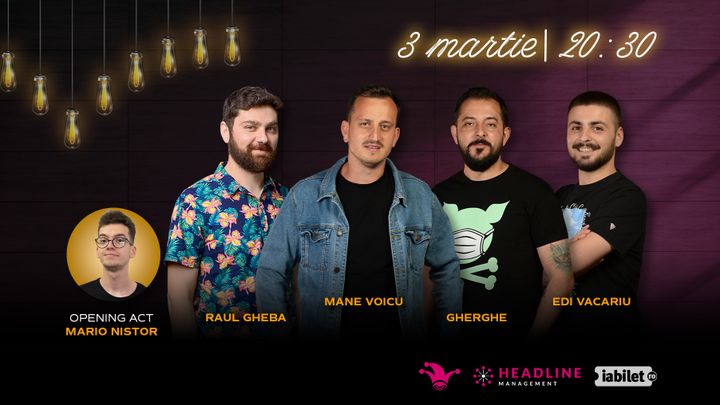 The Fool: Stand-up comedy cu Gabriel Gherghe, Mane Voicu, Raul Gheba și Edi Vacariu