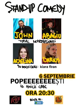 Popești Leordeni: Stand-Up Comedy cu John, Adelina Toma, Teodor Abagiu și Darius Grigorie | Total Neprofesioniști