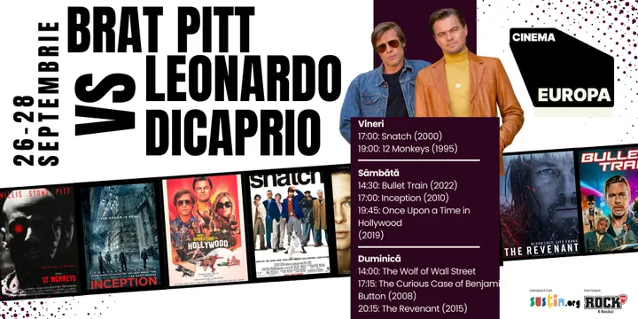 Brad Pitt vs Leonardo DiCaprio weekend - Haos, vis și epopee fără egal