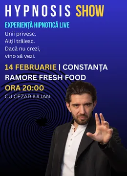 Constanta: Hypnosis Show cu Cezar Iulian. Experiență Hipnotică Live