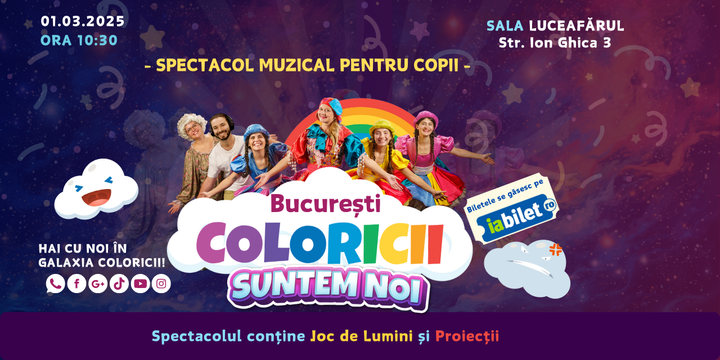 Coloricii suntem noi- Spectacol muzical pentru copii
