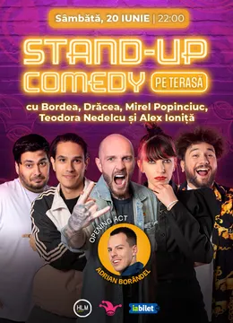 The Fool Terasa: Stand-up comedy cu Bordea, Drăcea, Mirel Popinciuc, Teodora Nedelcu și Alex Ioniță
