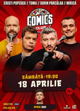Stand-up cu Toma, Popesco, Sorin și Mirică la ComicsClub!