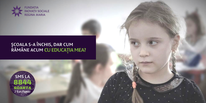 Fundatia Inovatii Sociale Regina Maria: 200 de copii din familii vulnerabile vor să iși continue educația