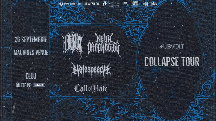 Cluj-Napoca: Collapse Tour — Hakairi, Neon Prophecies și Call of Hate