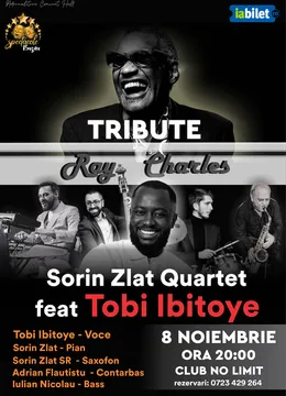 Buzau: Concert Sorin Zlat Quartet feat Tobi Ibitoye - " Tribute Ray Charles "