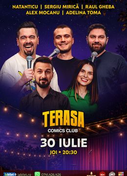 Stand-up cu Natanticu, Mocanu, Mirică, Raul și Adelina pe Terasa ComicsClub!