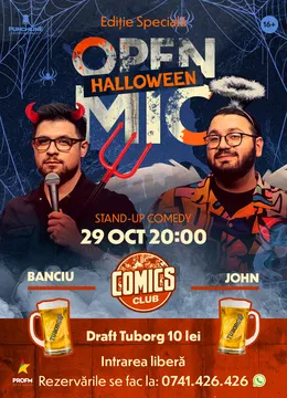 Stand-up Comedy OpenMic la ComicsClub! - Ediție de Halloween