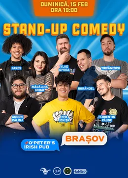 Brașov: Stand-up Comedy Maraton cu Mădălina Mihai, Teo Ioniță ,Vlad Oprea, Fares, Borândel, Andrei Călina și Trifănescu