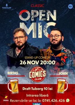 Stand-up Comedy OpenMic la ComicsClub!