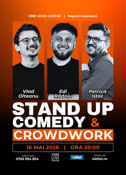 Popesti Leordeni: Stand-Up Comedy & Crowdwork cu Edi Rădoiu, Vlad Olteanu și Petrică Iștoc