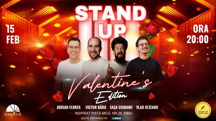 Sibiu: Stand-Up Comedy cu Vlad, Băra, Sașa & Adrian