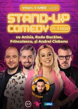 The Fool Terasa: Stand-up comedy cu Bucălae, Frînculescu, Anisia și Andrei Ciobanu