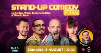The Fool: Stand-up Comedy pe terasă cu Bordea, Mincu, Teodora Nedelcu și Claudiu Popa