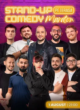 The Fool: Stand-up Comedy Maraton pe terasă cu: Andrei Ciobanu, Gabriel Gherghe, Teodora Nedelcu, Claudiu Popa, Sergiu Mirică, Alex Mocanu, Edi Vacariu, Edi Rădoiu, Tudor Costina și Andrei Călina