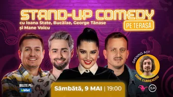 The Fool Terasa: Stand-up comedy cu Bucălae, George Tănase, Ioana State și Mane Voicu