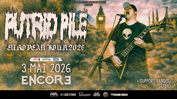 Concert Putrid Pile (US) + support band(s) (TBA) in Encore Club