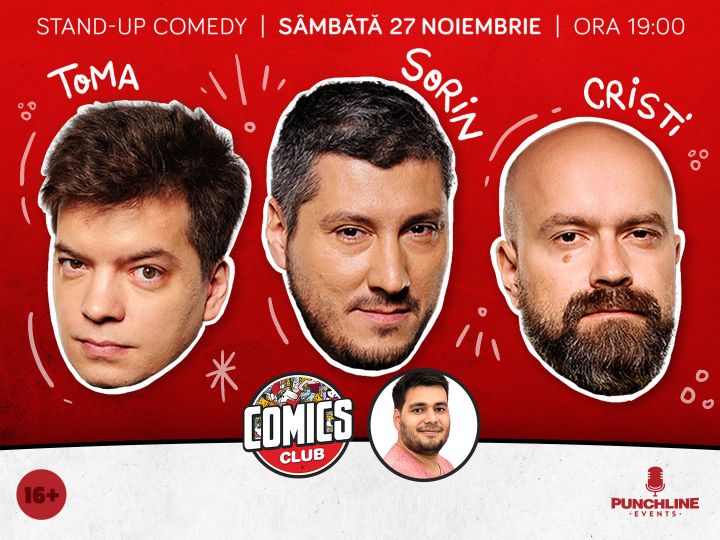 Stand-up cu Cristi, Toma și Sorin la ComicsClub! Show 2