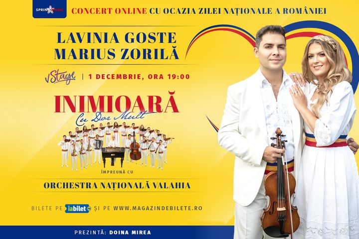 „Inimioara cu dor mult” Lavinia Goste si Marius Zorilă alături de Orchestra Națională Valahia