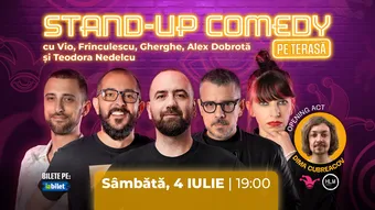 The Fool Terasa: Stand-up comedy cu Vio, Dobrota, Frinculescu, Gherghe si Teodora Nedelcu