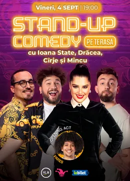 The Fool Terasa: Stand-up comedy cu Ioana State, Mincu, Drăcea și Cîrje