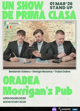 Oradea: Un Show de Primă Clasă | Stand-up Comedy cu Beniamin Vatavu, George Mesaroș și Traian Dobra