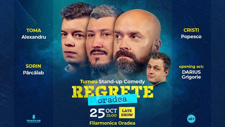 Oradea: Stand-up Comedy cu Toma, Cristi & Sorin Pârcălab (Late Show)