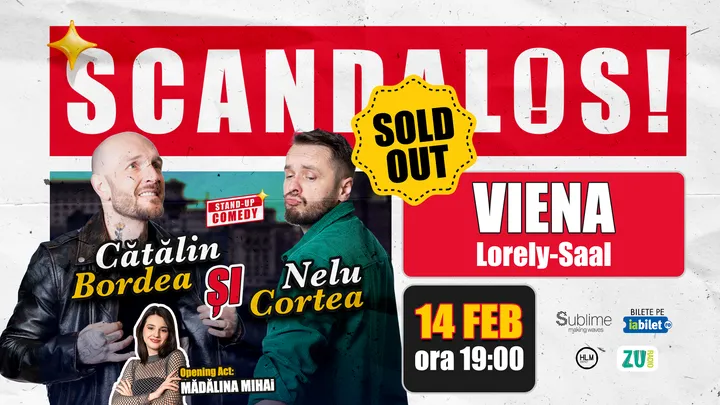 Viena: Stand-up Comedy cu Bordea, Cortea si Madalina Mihai - ORA 19:00