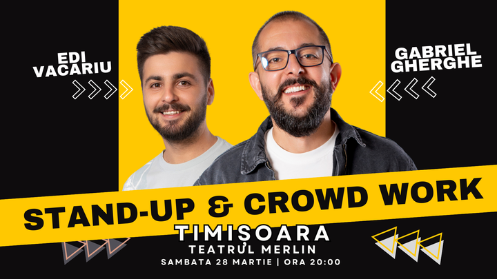 Timișoara: Stand Up & Crowd Work | Gabriel Gherghe și Edi Vacariu
