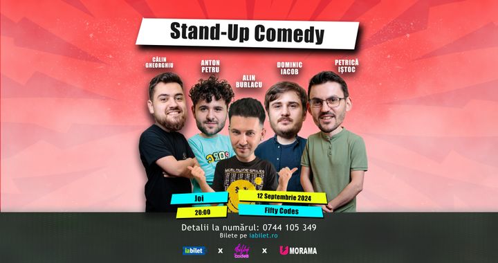 Iași: Stand-up Comedy cu Petrică, Dominic, Călin, Alin, Anton și Bogdan