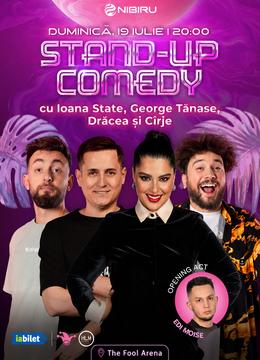 Costinești: The Fool Arena - Stand-up comedy cu George Tănase, Ioana State, Drăcea și Cîrje