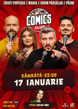 Stand-up cu Cristi Popesco, Toma, Sorin Pârcălab și Florentin Păune la ComicsClub!