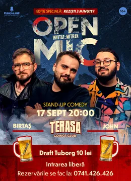 Stand-up Comedy OpenMic pe Terasa ComicsClub!