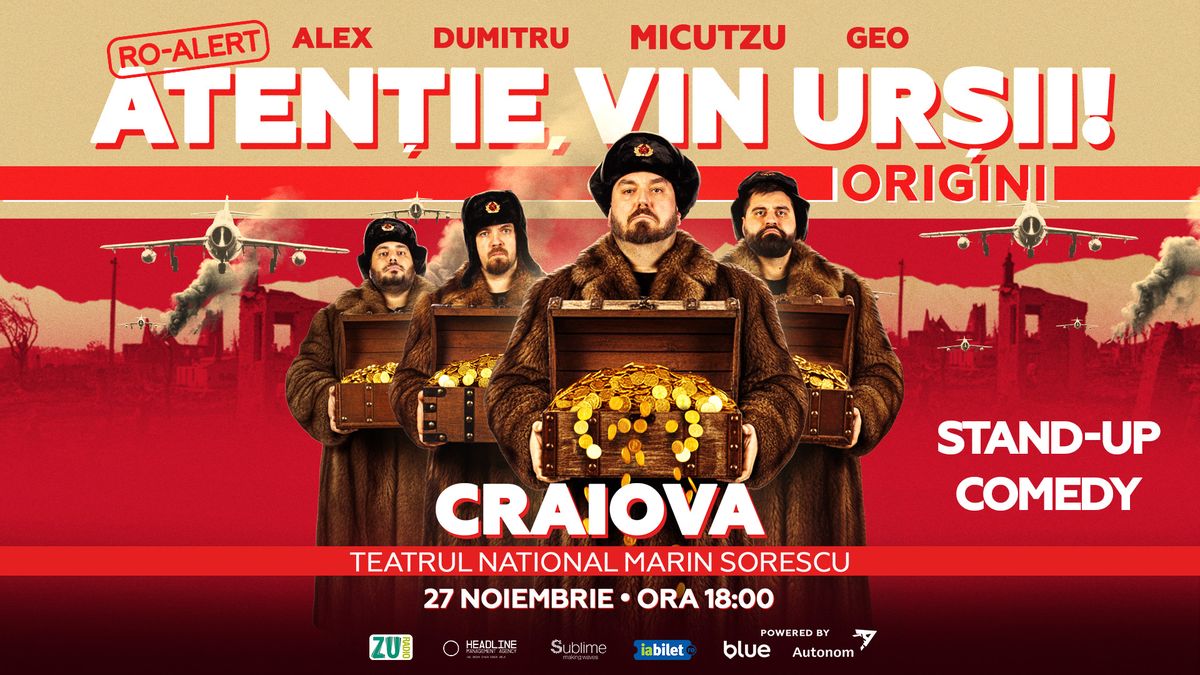 Stand-up Comedy cu Micutzu, Geo Adrian si George Dumitru - “Atentie, vin ursii!”